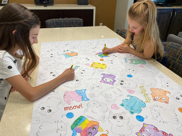 Kittens Table Size Coloring Sheet